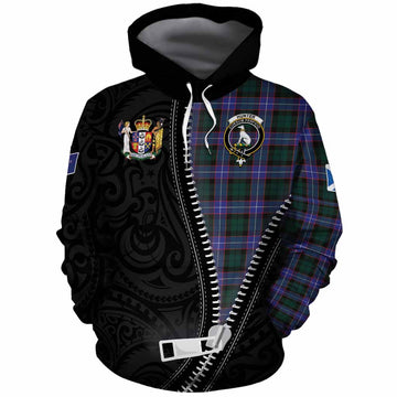 Hunter (Hunterston) Tartan Cotton Hoodie New Zealand Pattern Unique Zipper Stylized
