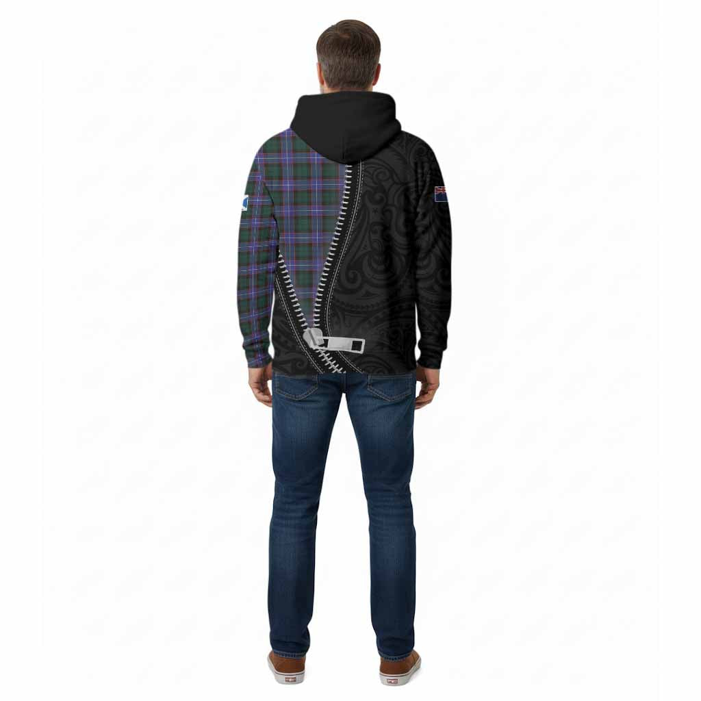 Hunter (Hunterston) Tartan Cotton Hoodie New Zealand Pattern Unique Zipper Stylized