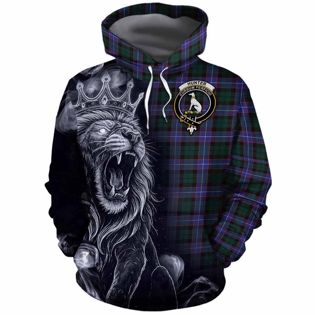 Hunter (Hunterston) Tartan Cotton Hoodie Roaring Lion Heritage