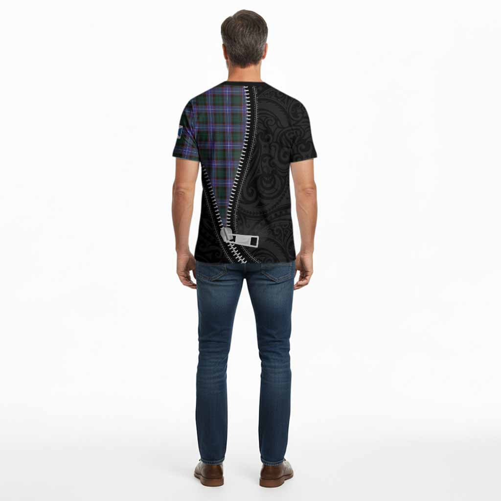 Hunter (Hunterston) Tartan Cotton T-shirt New Zealand Pattern Unique Zipper Stylized