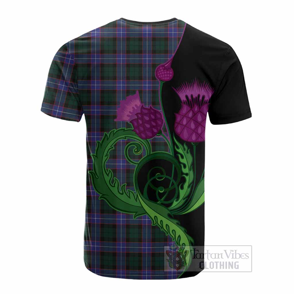 Hunter (Hunterston) Tartan Cotton T-shirt Traditional Scottish Thistle