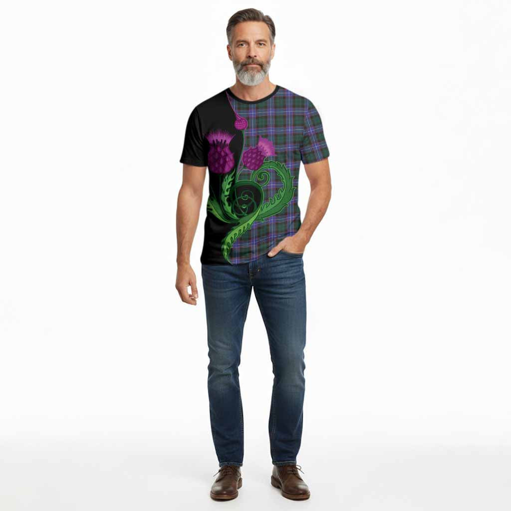 Hunter (Hunterston) Tartan Cotton T-shirt Traditional Scottish Thistle