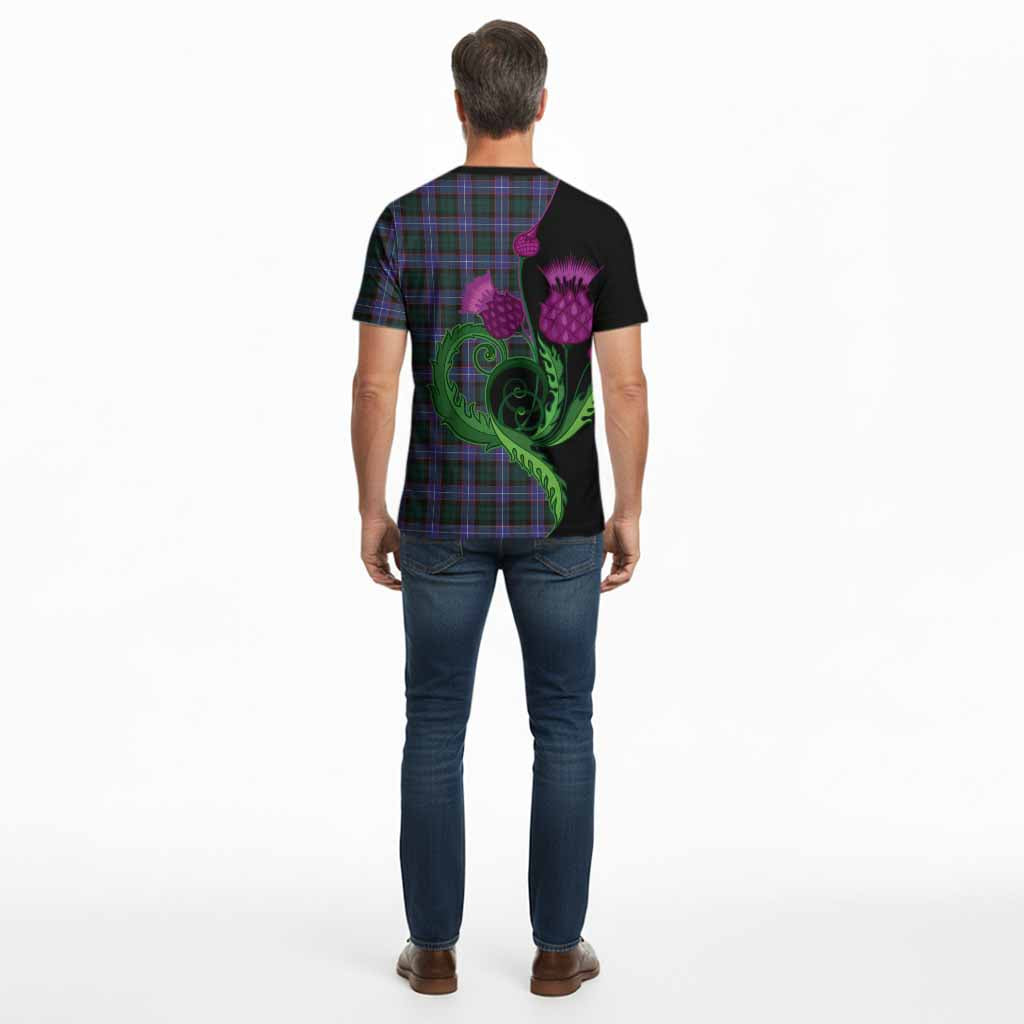 Hunter (Hunterston) Tartan Cotton T-shirt Traditional Scottish Thistle
