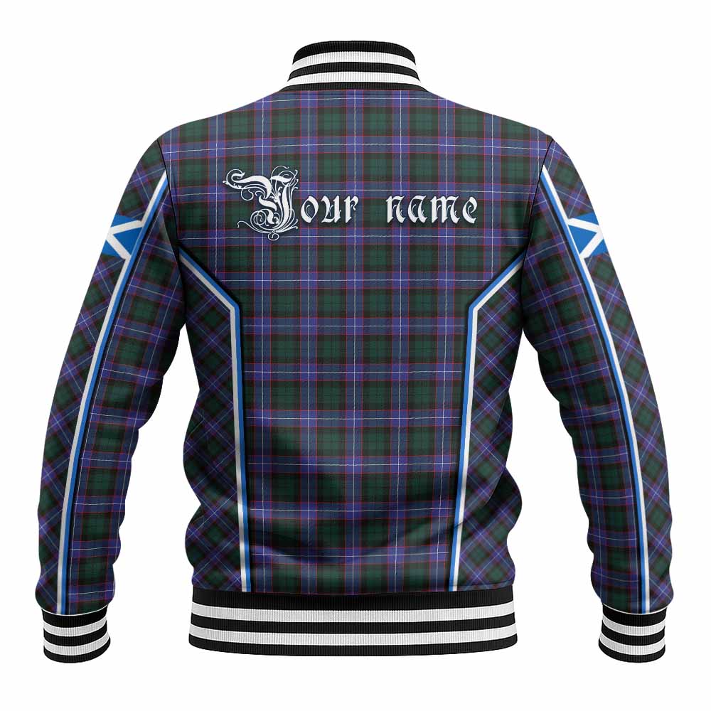 Hunter (Hunterston) Tartan Crest Baseball Jacket Scotland Coat of Arm Flag Style - Tartan Vibes Clothing