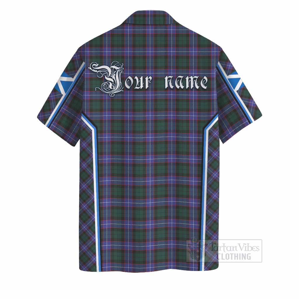 Hunter (Hunterston) Tartan Crest Hawaiian Shirt Scotland Coat of Arm Flag Style - Tartan Vibes Clothing