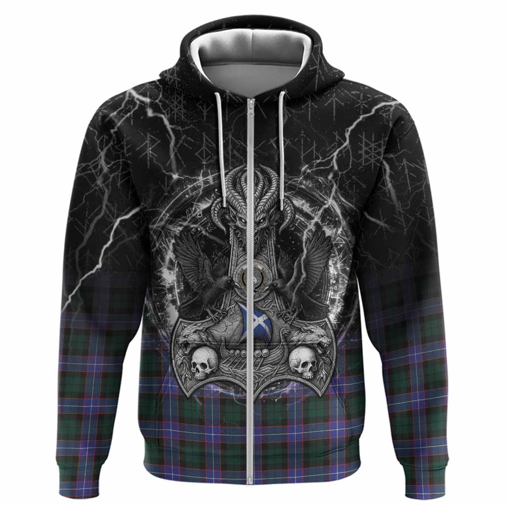 Hunter (Hunterston) Tartan Crest Hoodie Celtic Odin's Raven Legacy