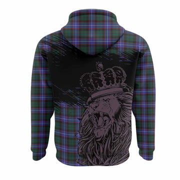 Hunter (Hunterston) Tartan Crest Hoodie Crowned Lion Heritage Style