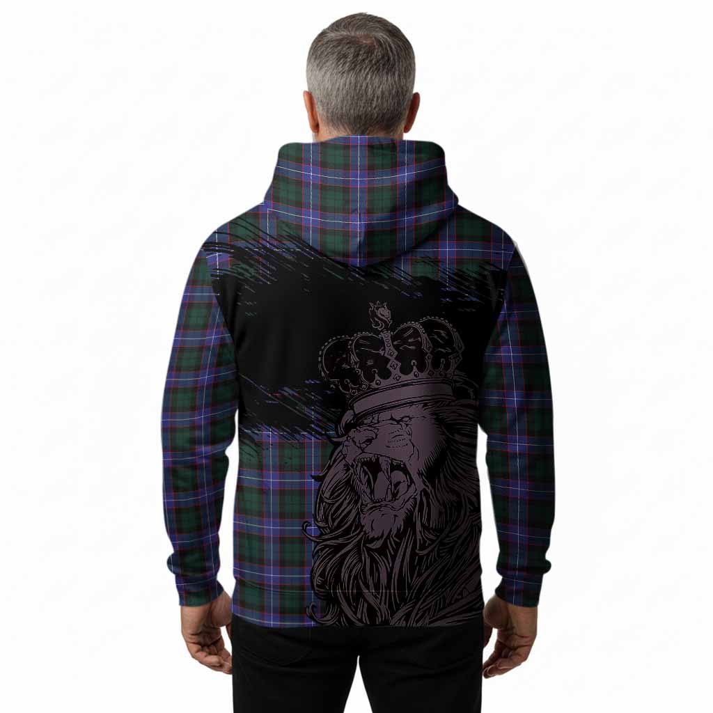 Hunter (Hunterston) Tartan Crest Hoodie Crowned Lion Heritage Style