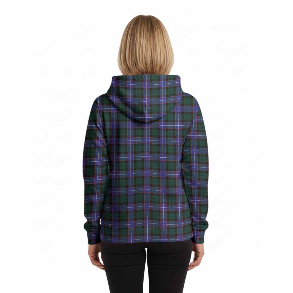 Hunter (Hunterston) Tartan Crest Hoodie Ferocious Lion Style