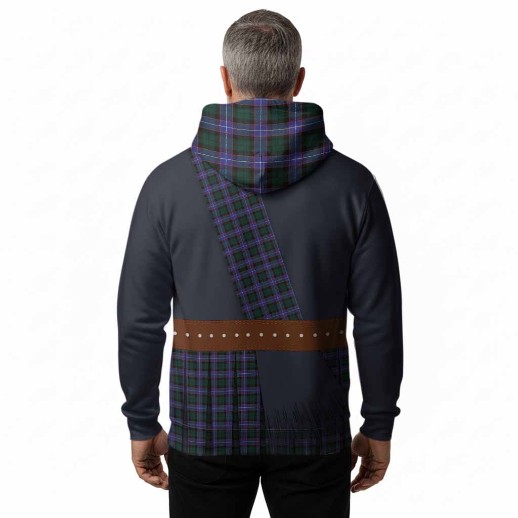 Hunter (Hunterston) Tartan Crest Hoodie Kilt Costume Style