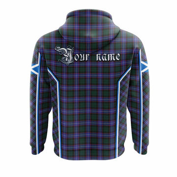 Hunter (Hunterston) Tartan Crest Hoodie Scotland Coat of Arm Flag Style