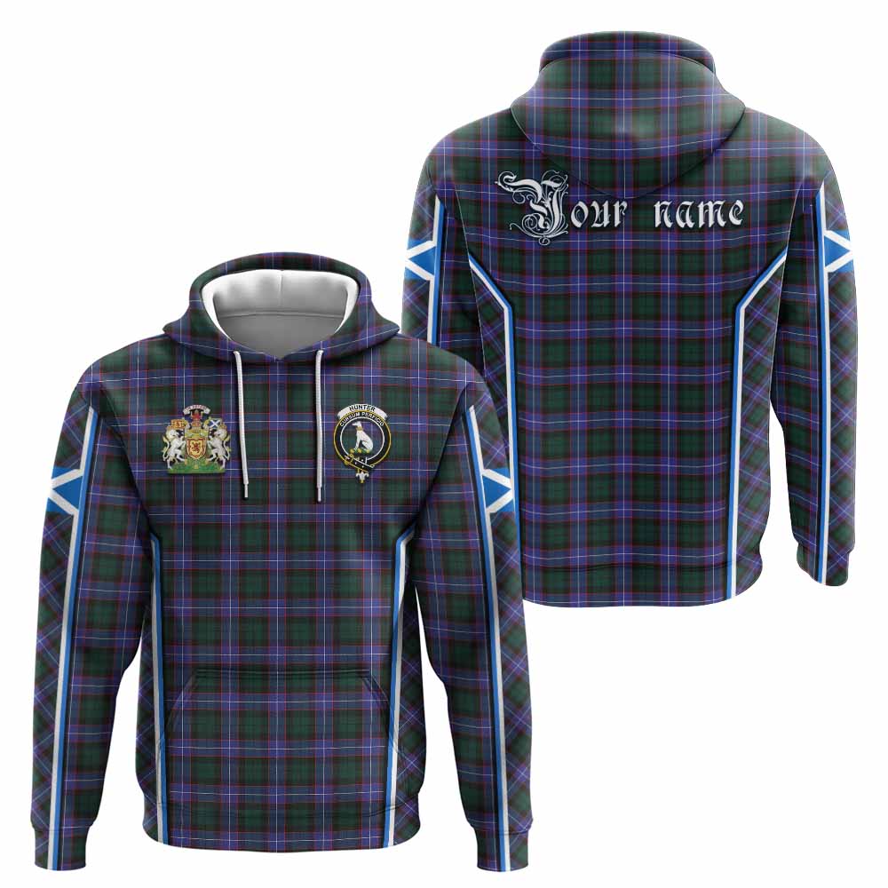 Hunter (Hunterston) Tartan Crest Hoodie Scotland Coat of Arm Flag Style - Tartan Vibes Clothing