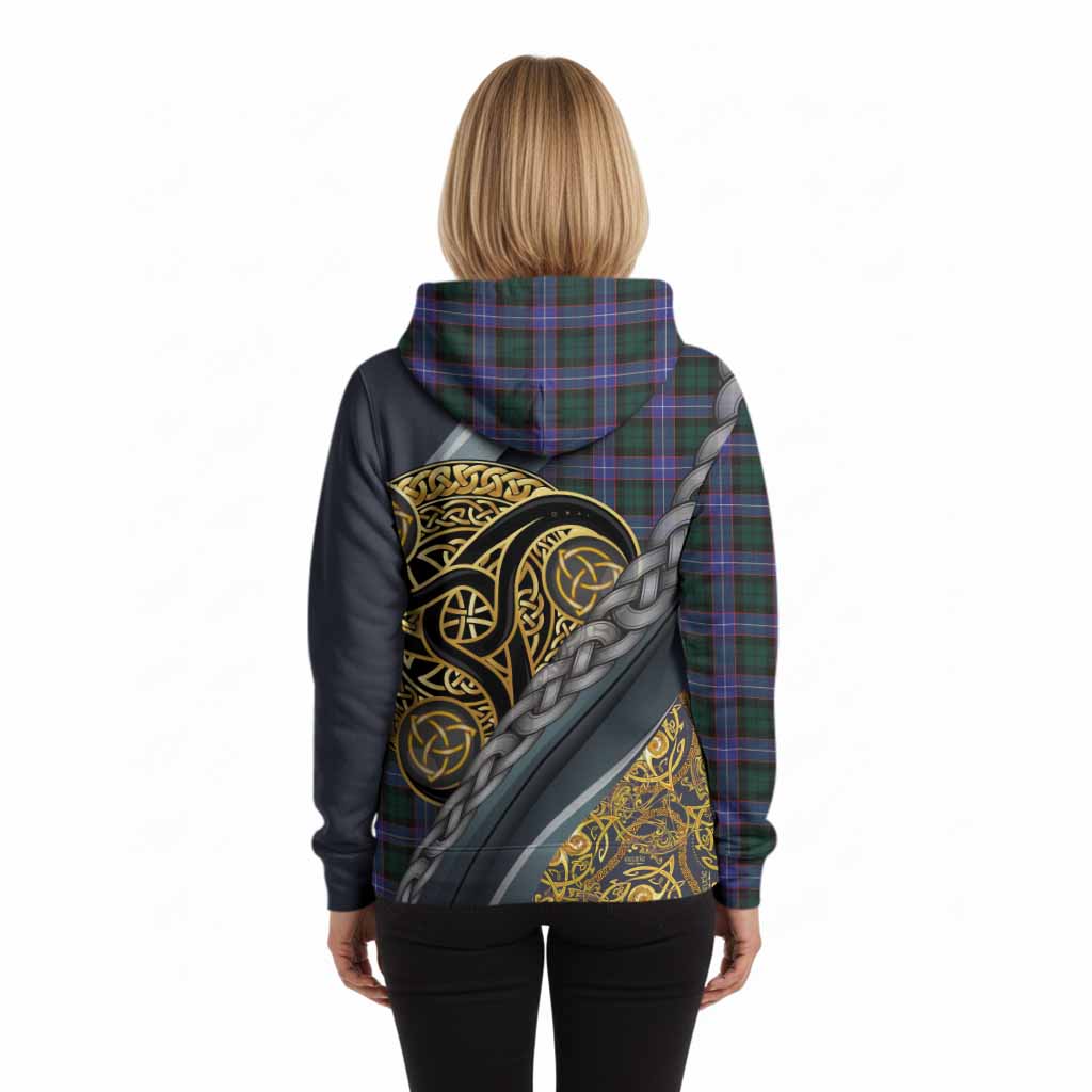 Hunter (Hunterston) Tartan Crest Hoodie Scottish Triskele Celtic