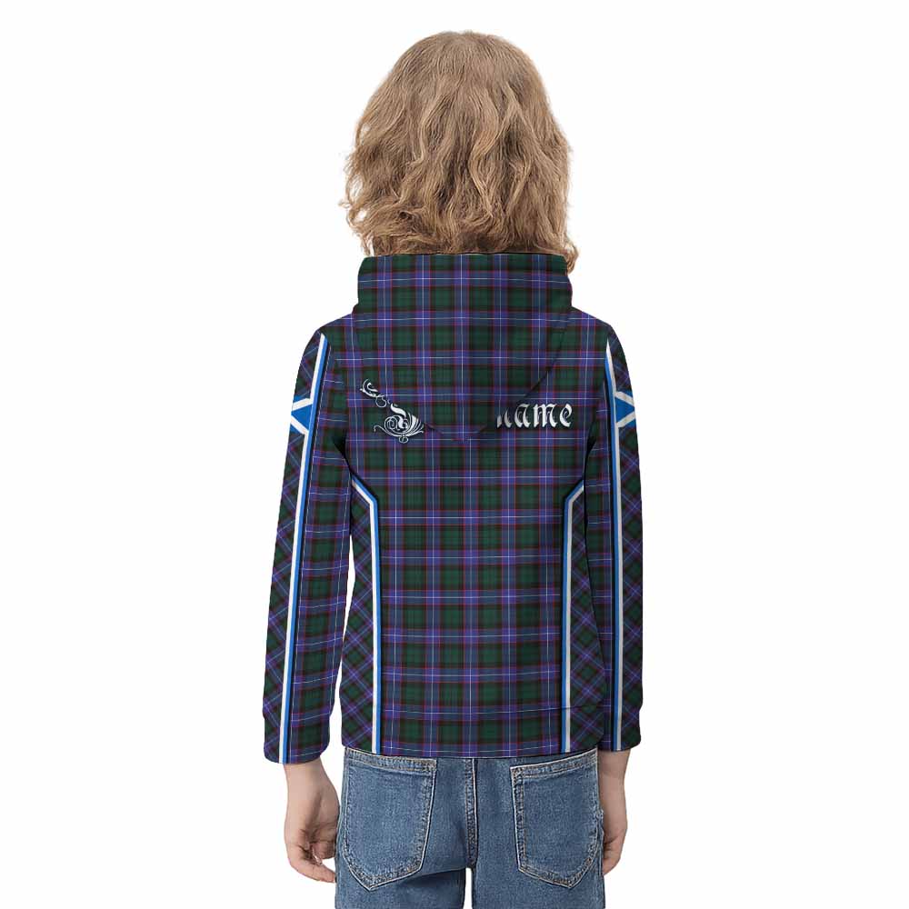 Hunter (Hunterston) Tartan Crest Kid Hoodie Scotland Coat of Arm Flag Style - Tartan Vibes Clothing