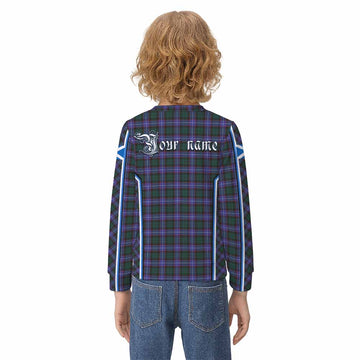 Hunter (Hunterston) Tartan Crest Kid Knitted Sweatshirt Scotland Coat of Arm Flag Style - Tartan Vibes Clothing