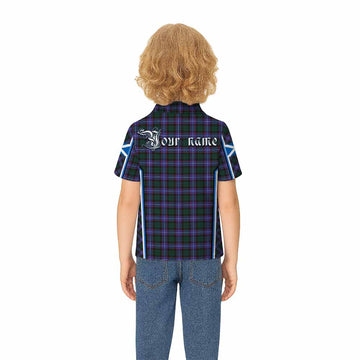 Hunter (Hunterston) Tartan Crest Kid Polo Shirt Scotland Coat of Arm Flag Style - Tartan Vibes Clothing