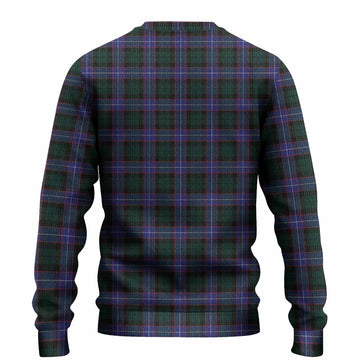 Hunter (Hunterston) Tartan Crest Knitted Sweater Ferocious Lion Style