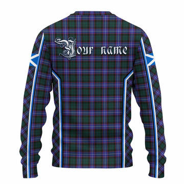 Hunter (Hunterston) Tartan Crest Knitted Sweater Scotland Coat of Arm Flag Style - Tartan Vibes Clothing