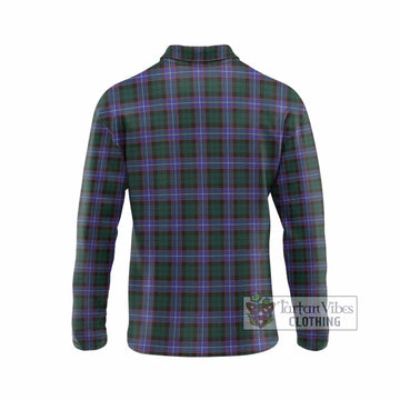 Hunter (Hunterston) Tartan Crest Long Sleeve Polo Shirt Ferocious Lion Style