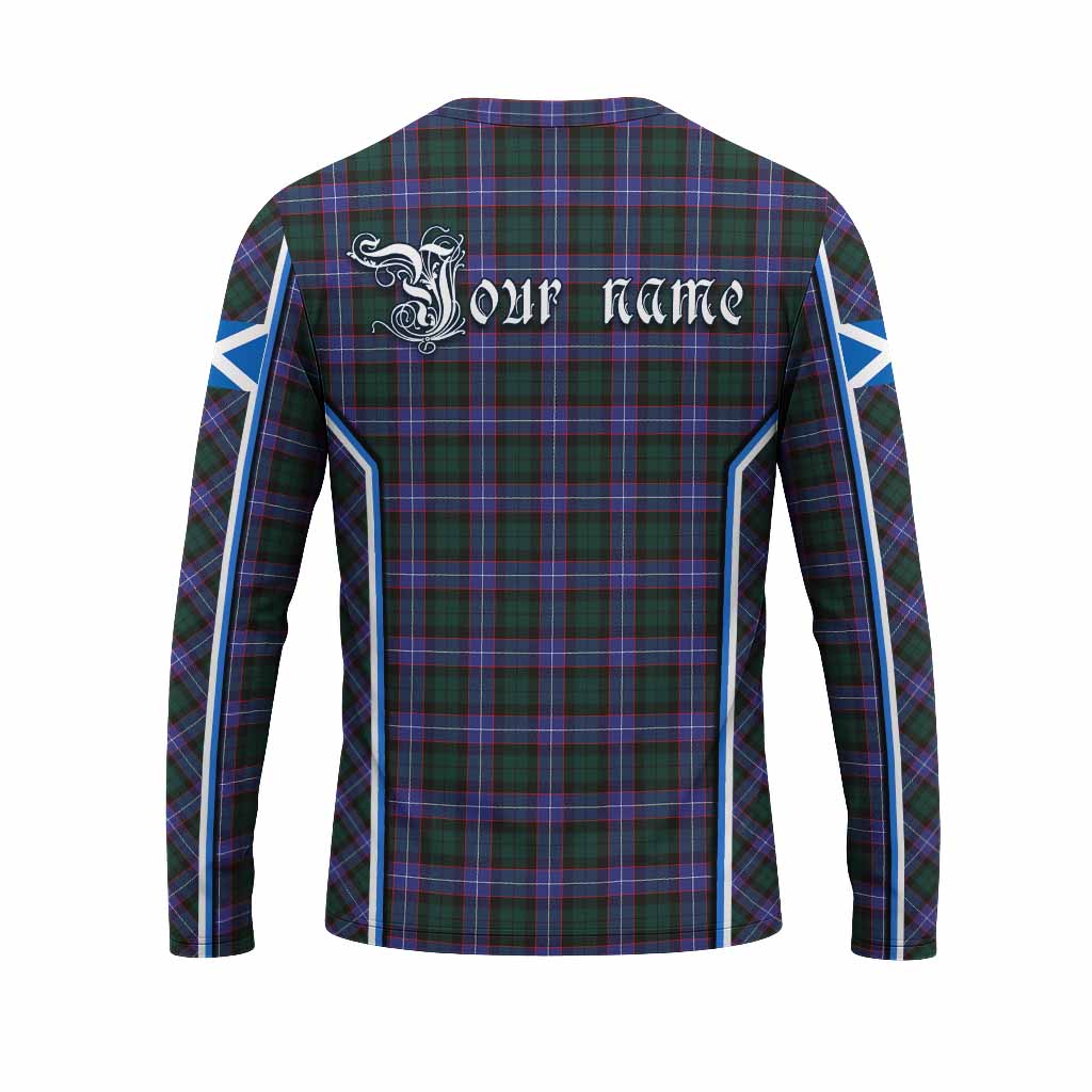Hunter (Hunterston) Tartan Crest Long Sleeve T-Shirt Scotland Coat of Arm Flag Style - Tartan Vibes Clothing