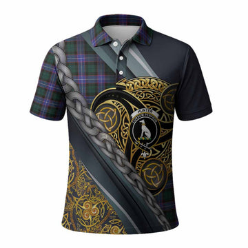 Hunter (Hunterston) Tartan Crest Polo Shirt Scottish Triskele Celtic