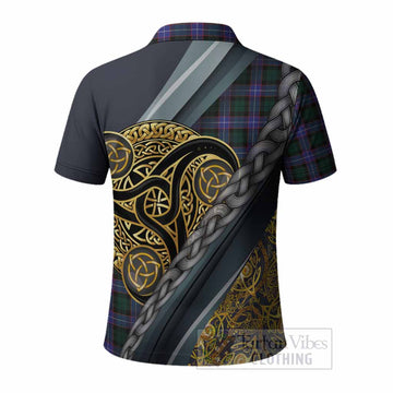 Hunter (Hunterston) Tartan Crest Polo Shirt Scottish Triskele Celtic