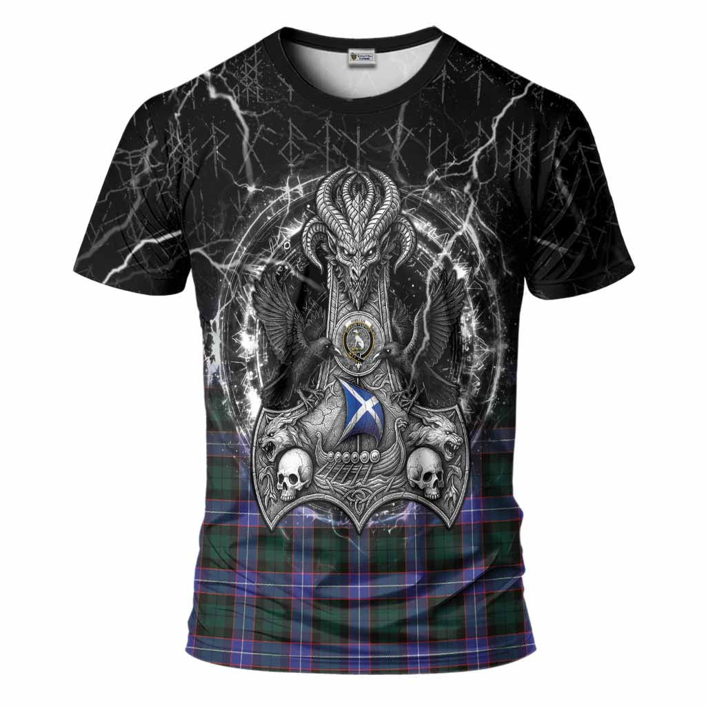 Hunter (Hunterston) Tartan Crest T-Shirt Celtic Odin's Raven Legacy