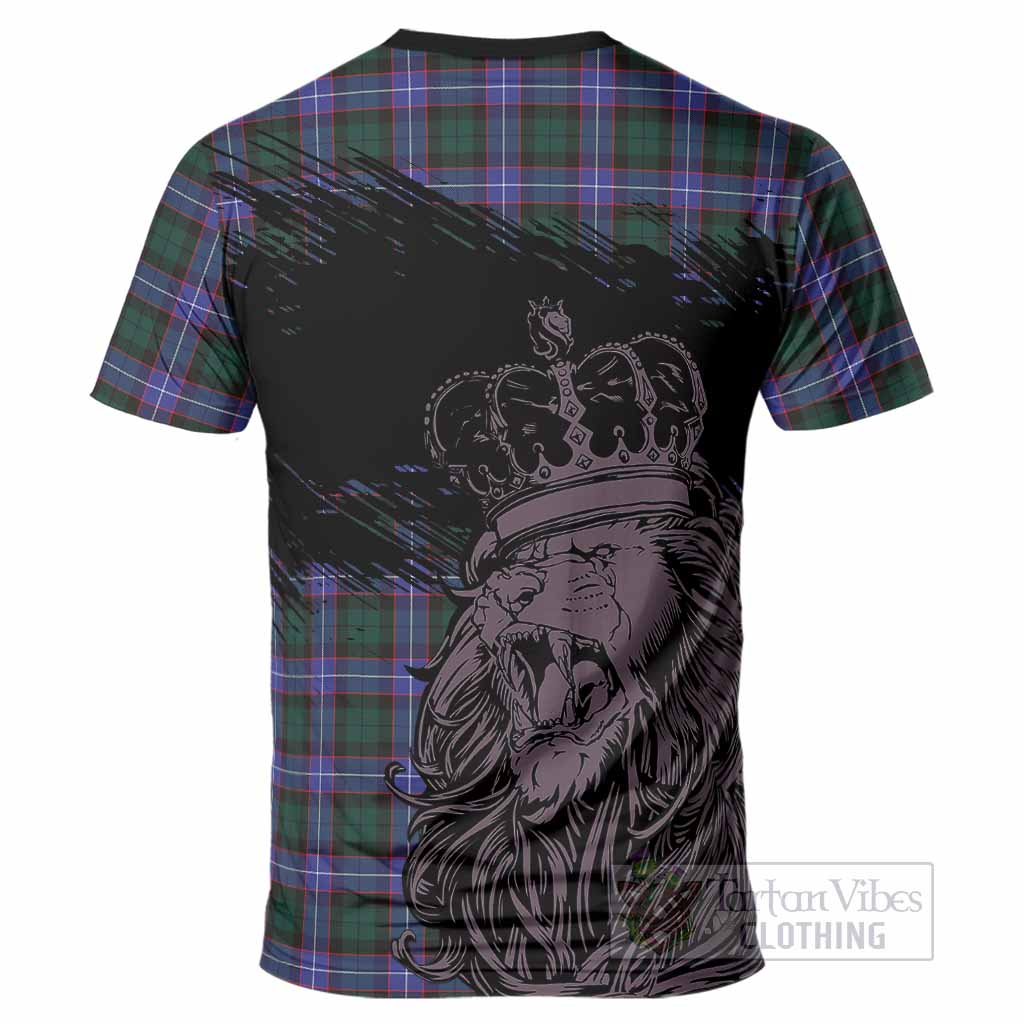 Hunter (Hunterston) Tartan Crest T-Shirt Crowned Lion Heritage Style