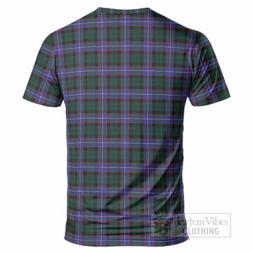 Hunter (Hunterston) Tartan Crest T-Shirt Ferocious Lion Style