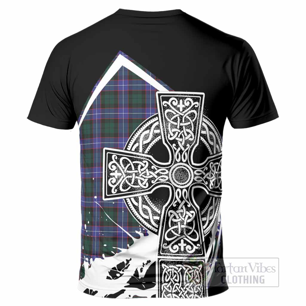 Hunter (Hunterston) Tartan Crest T-Shirt Scottish Celtic Cross Heritage