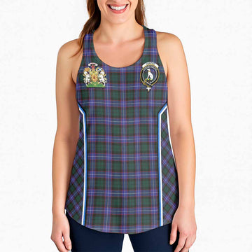 Hunter (Hunterston) Tartan Crest Women Racerback Tanks Scotland Coat of Arm Flag Style - Tartan Vibes Clothing