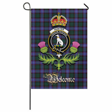 Hunter (Hunterston) Tartan Family Crest Garden Flag Royal Thistle Welcome Style