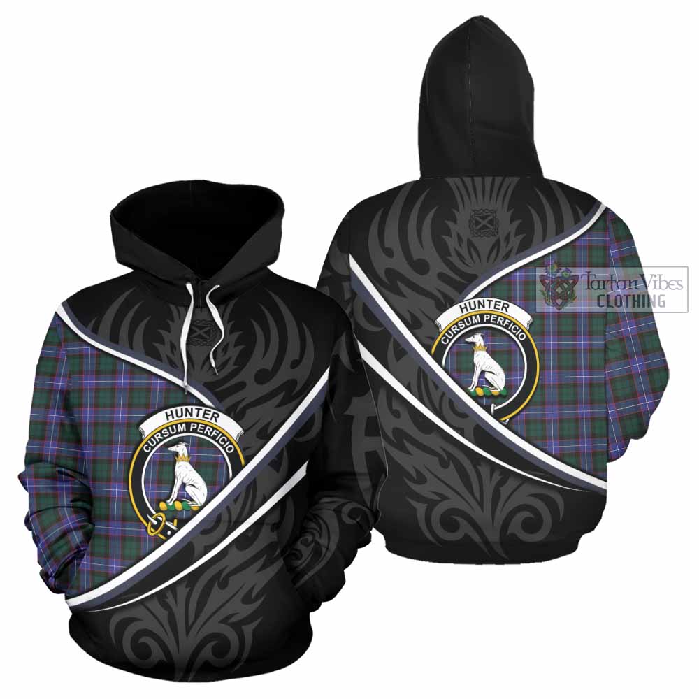 Hunter (Hunterston) Tartan Family Crest Hoodie Celtic Scottish Thistle Floral - Tartan Vibes Clothing