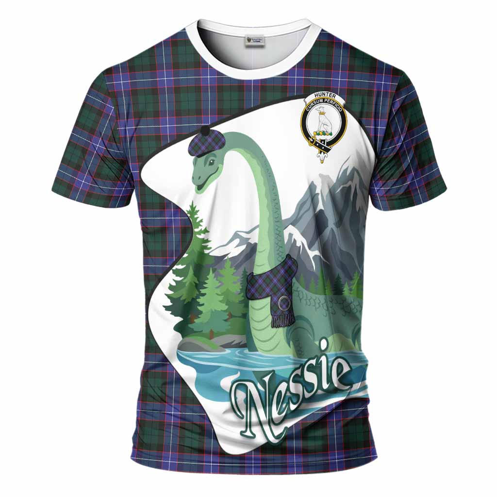 Hunter (Hunterston) Tartan Family Crest T-Shirt Nessie Scottish Loch Ness Monster