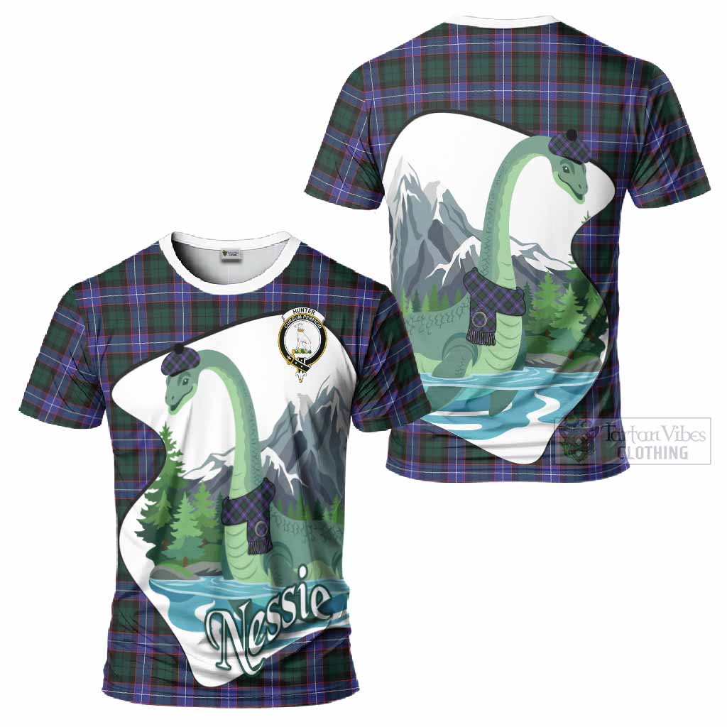 Hunter (Hunterston) Tartan Family Crest T-Shirt Nessie Scottish Loch Ness Monster