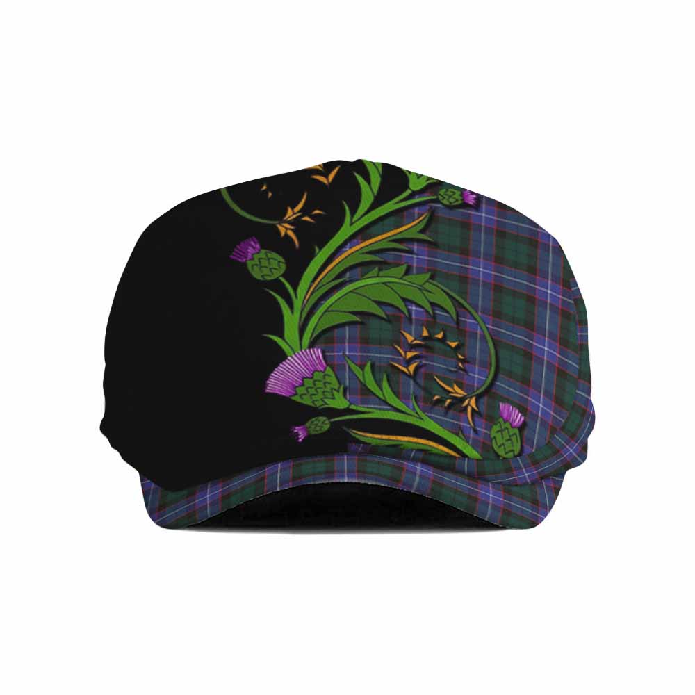 Hunter (Hunterston) Tartan Flat Cap, Jeff Cap Scottish Thistle Pride Heritage Art Flat Cap - Tartan Vibes Clothing