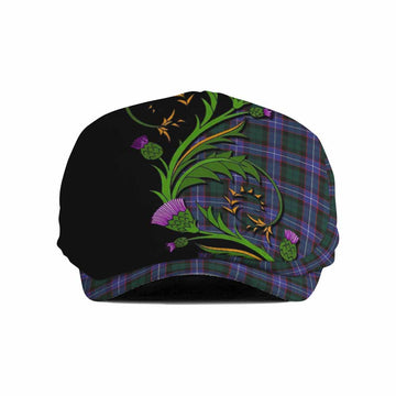 Hunter (Hunterston) Tartan Flat Cap, Jeff Cap Scottish Thistle Pride Heritage Art