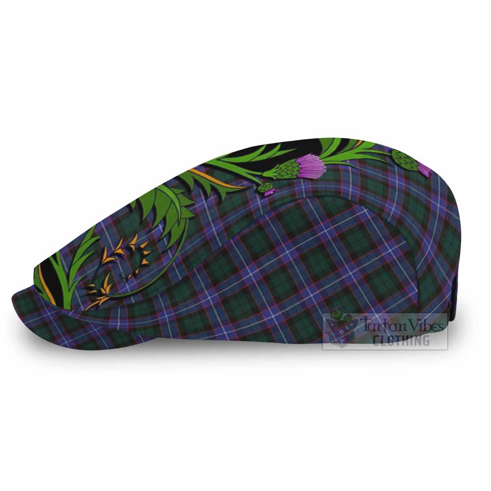 Hunter (Hunterston) Tartan Flat Cap, Jeff Cap Scottish Thistle Pride Heritage Art - Tartan Vibes Clothing