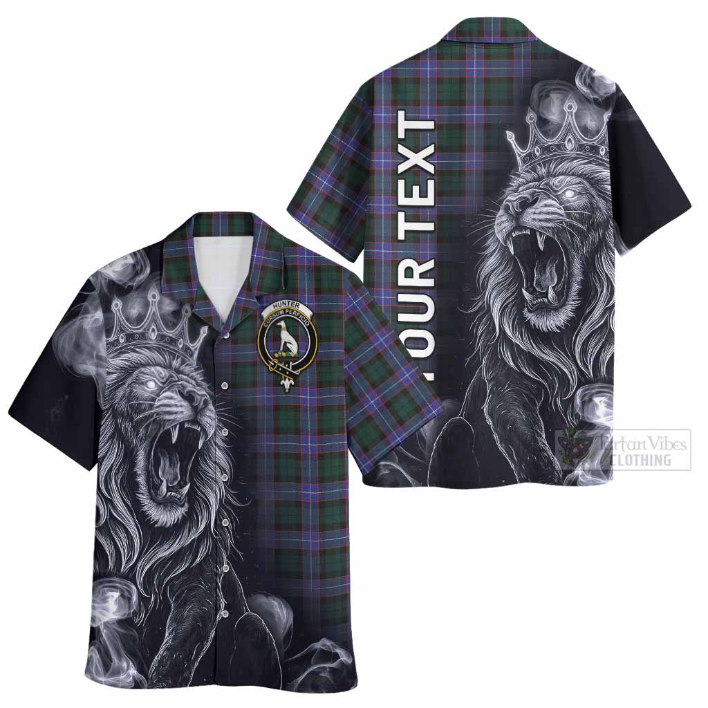 Hunter (Hunterston) Tartan Hawaiian Shirt Roaring Lion Heritage