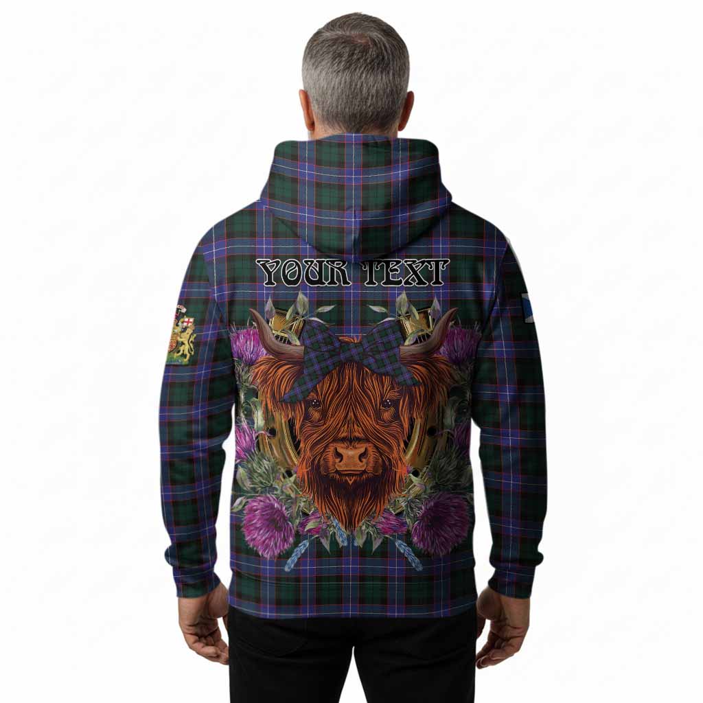Hunter (Hunterston) Tartan Hoodie Scottish Thistle Heilan Coo