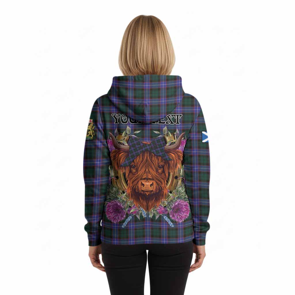 Hunter (Hunterston) Tartan Hoodie Scottish Thistle Heilan Coo