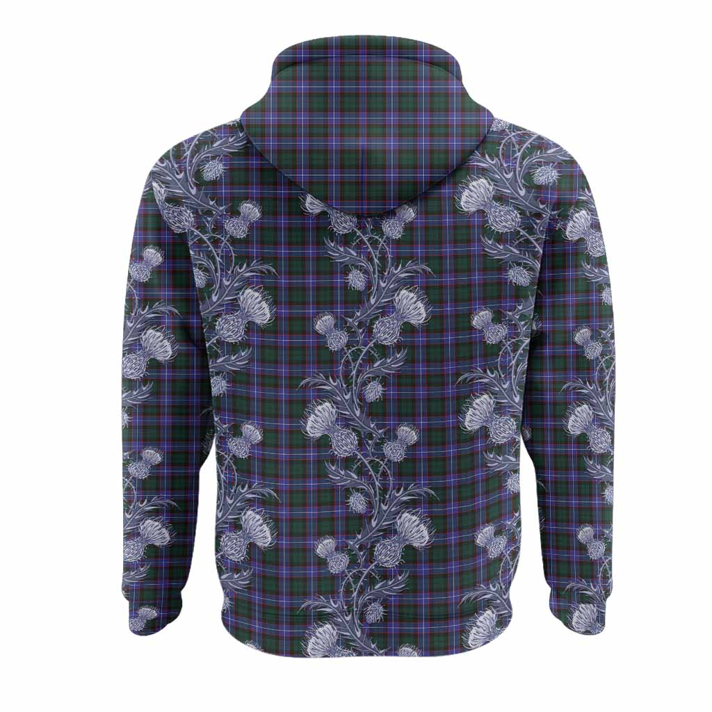 Hunter (Hunterston) Tartan Hoodie Seamless Scottish Thistle Flowers