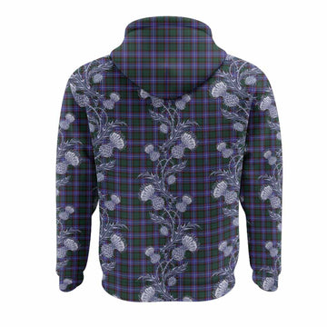 Hunter (Hunterston) Tartan Hoodie Seamless Scottish Thistle Flowers