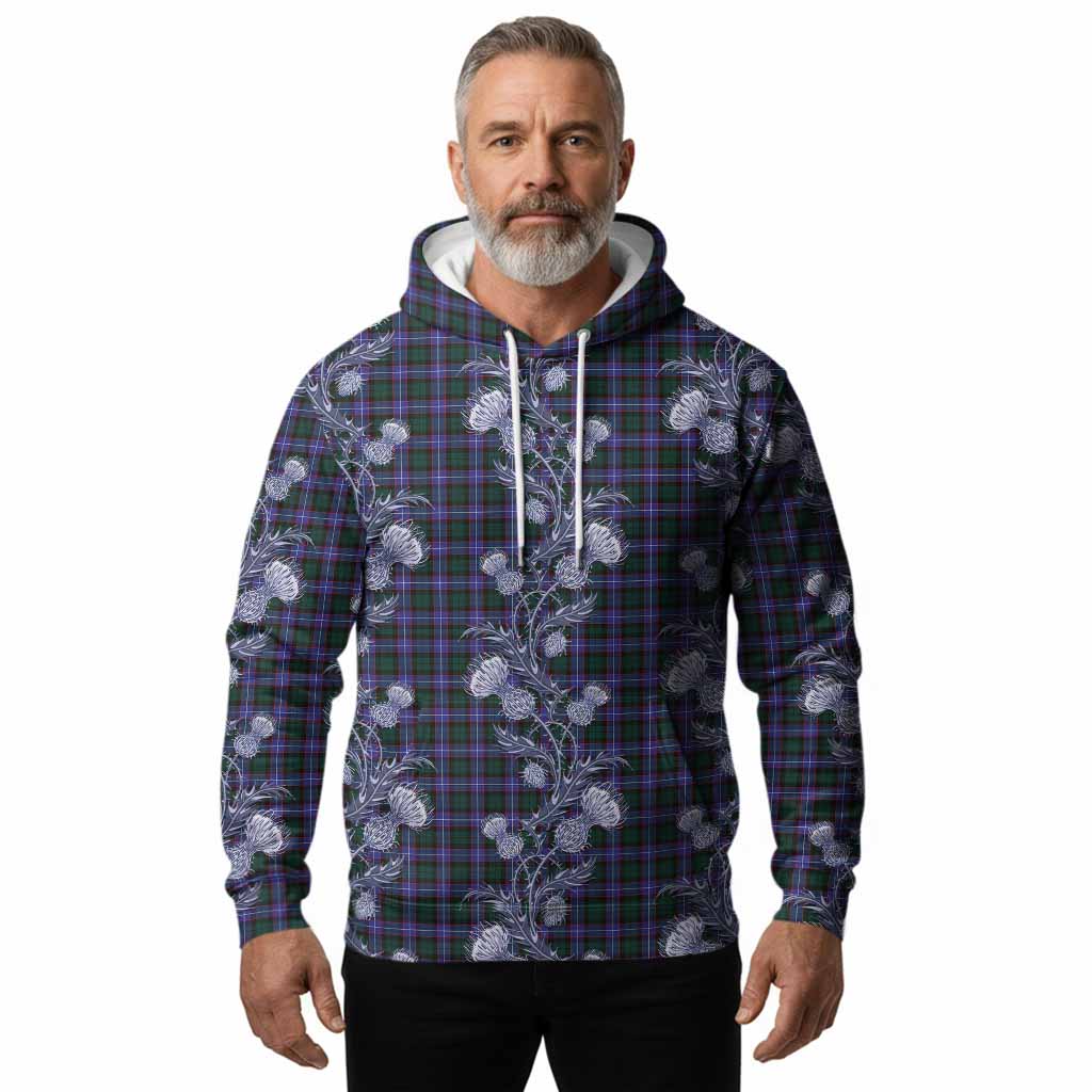 Hunter (Hunterston) Tartan Hoodie Seamless Scottish Thistle Flowers