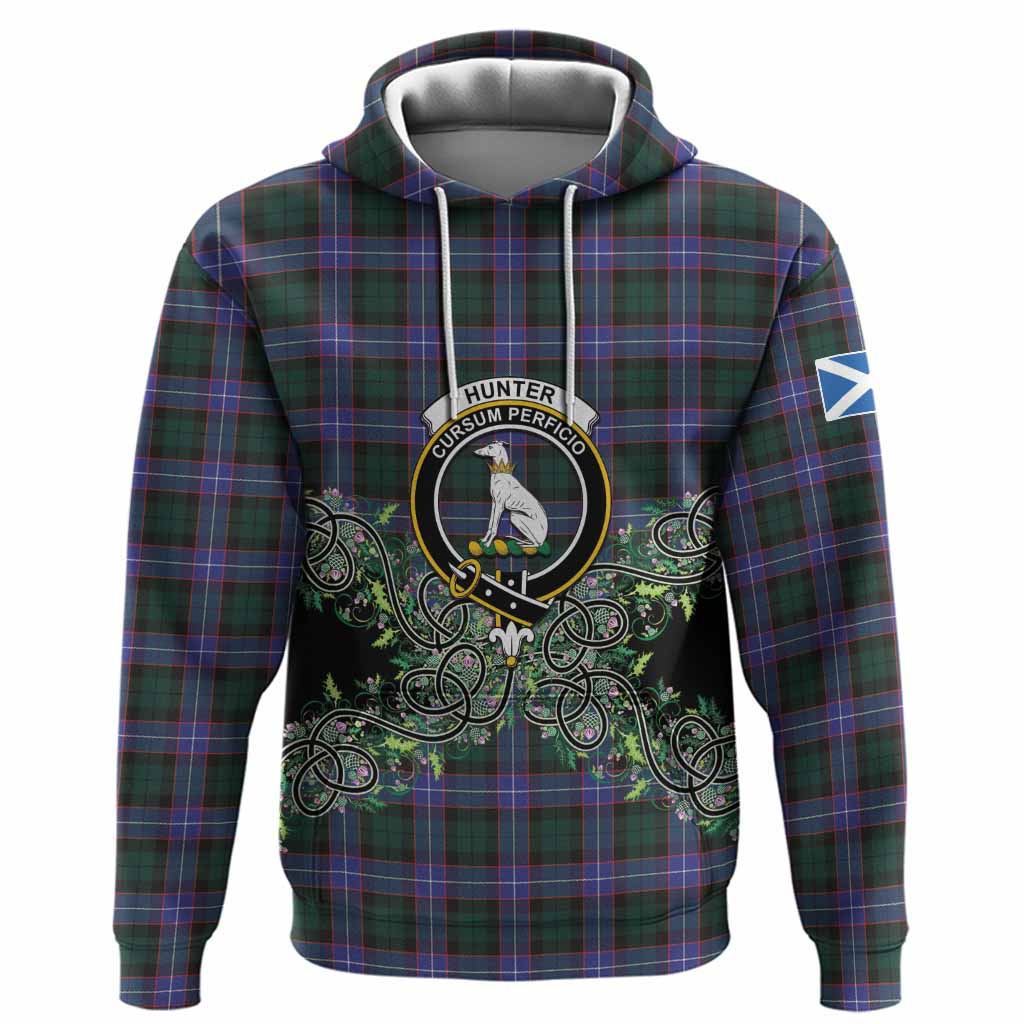 Hunter (Hunterston) Tartan Hoodie Thistle Scottish Spirit