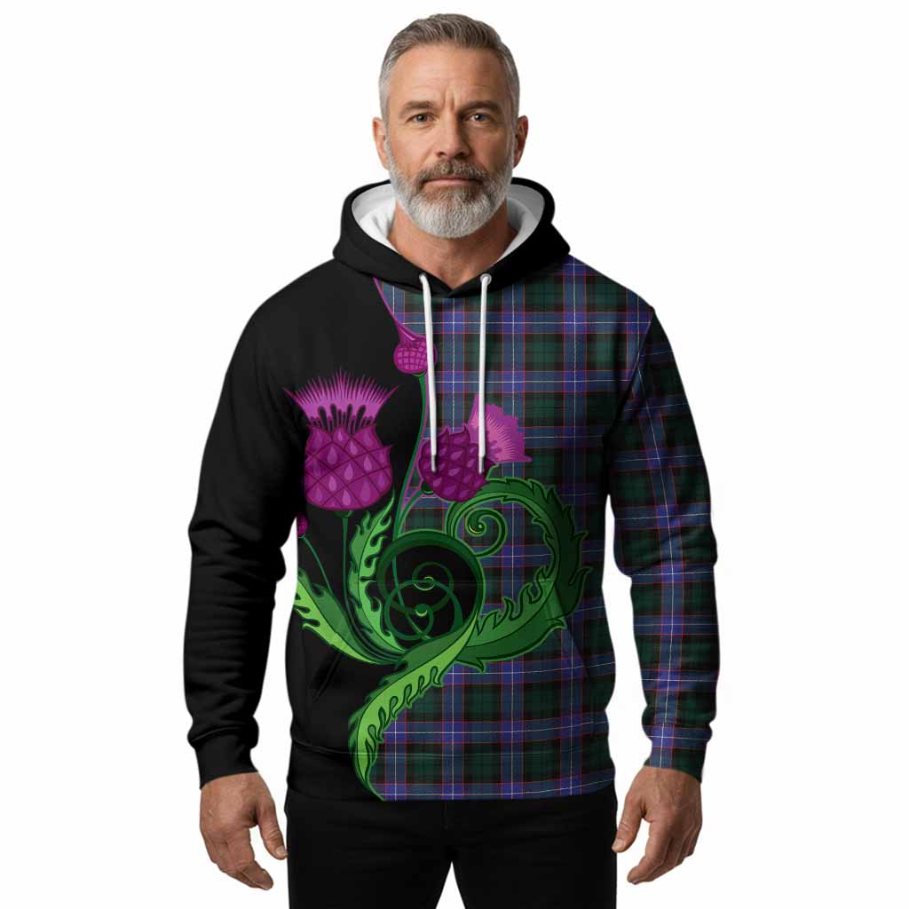 Hunter (Hunterston) Tartan Hoodie Traditional Scottish Thistle