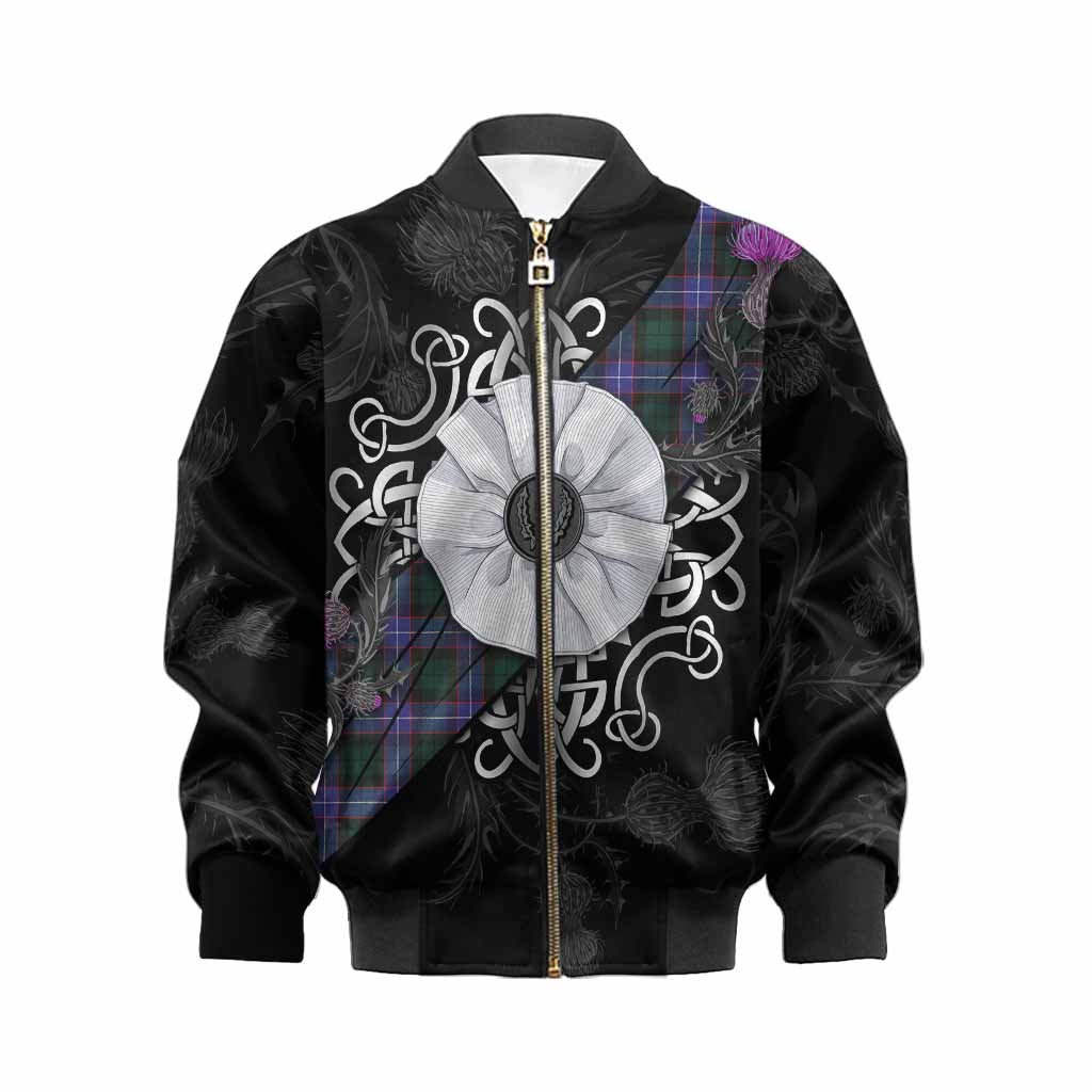 Hunter (Hunterston) Tartan Kid Bomber Jacket Jacobite White Rose Kid XS - Tartan Vibes Clothing