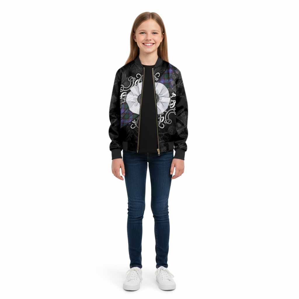 Hunter (Hunterston) Tartan Kid Bomber Jacket Jacobite White Rose - Tartan Vibes Clothing