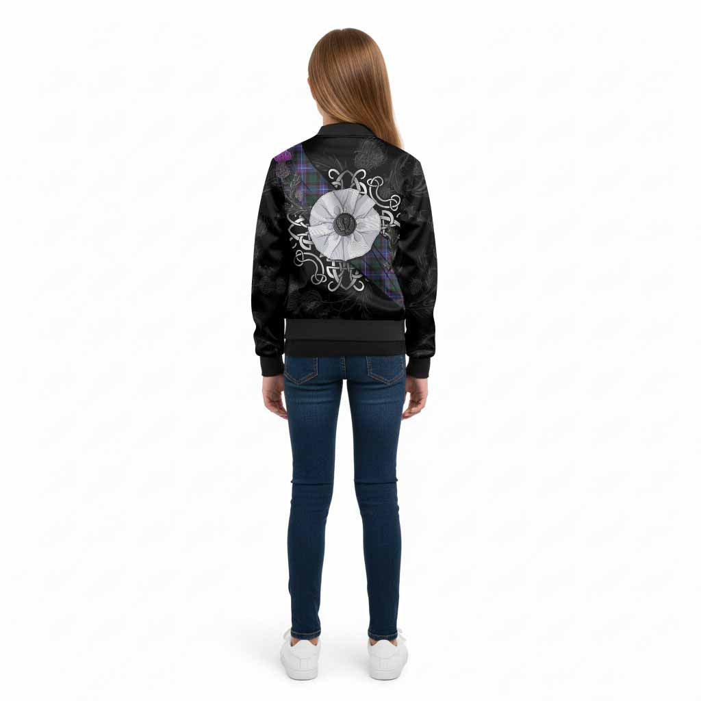 Hunter (Hunterston) Tartan Kid Bomber Jacket Jacobite White Rose - Tartan Vibes Clothing