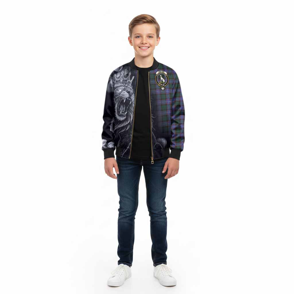 Hunter (Hunterston) Tartan Kid Bomber Jacket Roaring Lion Heritage